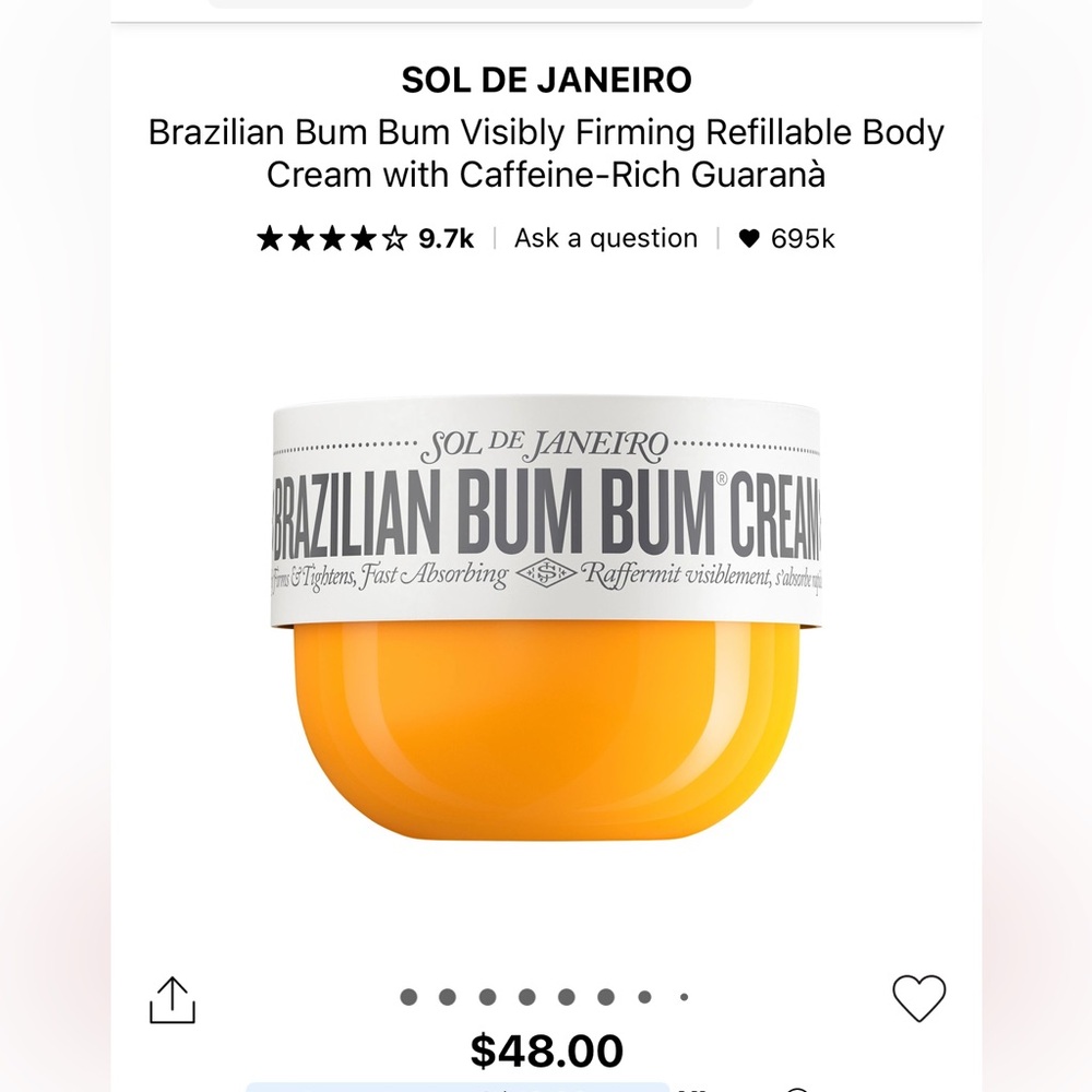 Sol de Janeiro Brazilian Bum Bum Cream (NWOT)